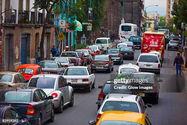 traffic jam on a road, mexico city, mexico - mexico city imagens e fotografias de stock