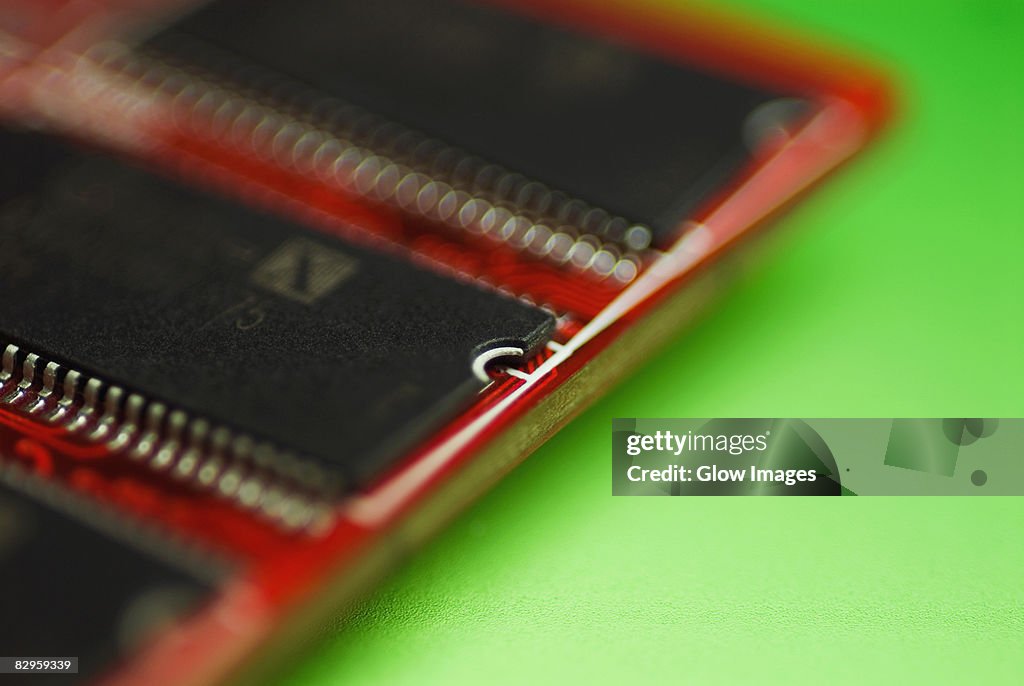 Close-up of a mother board