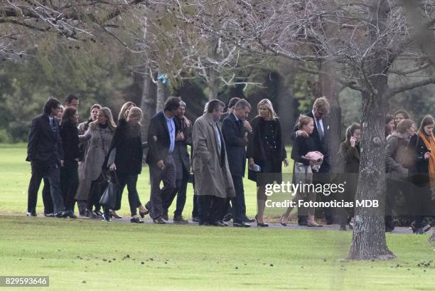 Queen Maxima of The Netherlands, Princess Alexia of The Netherlands and King Willem Alexander of The Netherlands seen at Parque de la Memoria after...