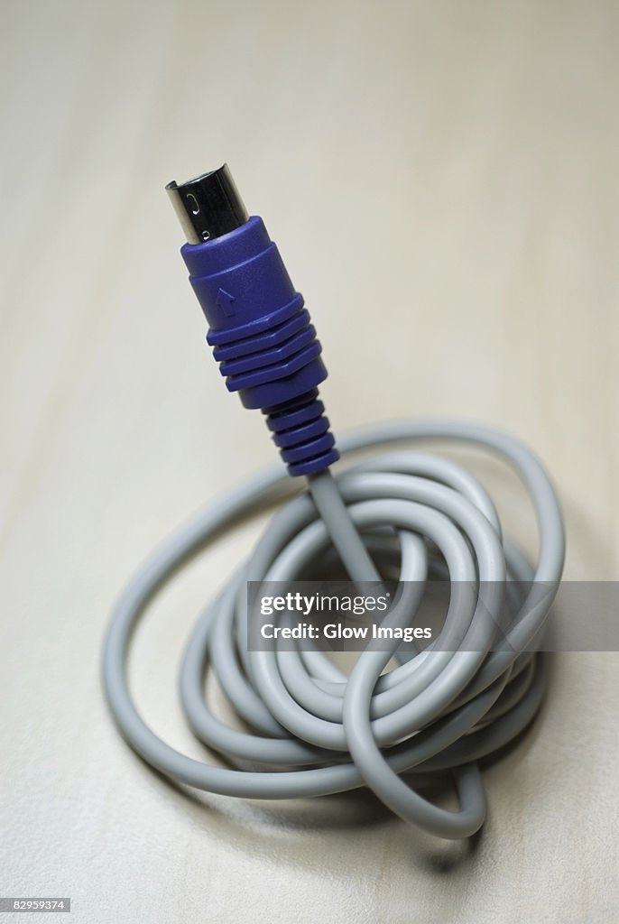 Close-up of a computer cable