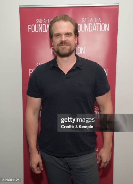 Actor David Harbour visits the SAG-AFTRA Foundation Robin Williams Center on August 10, 2017 in New York City.