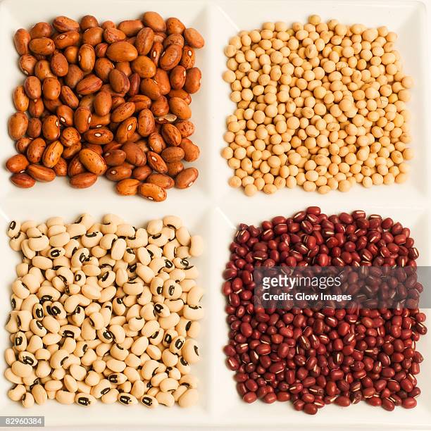 close-up of assorted beans - black eyed peas food stock pictures, royalty-free photos & images
