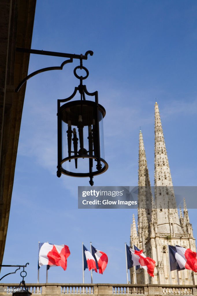 Low angle view of a church, Hotel De Ville, St. Andre Cathedral, Bordeaux, Aquitaine, France