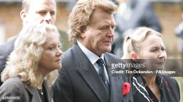 Hayley Mills , Jonathan Mills and Juliet Mills arriving for the funeral of their father, the Oscar-winning actor Sir John Mills. Sir John died on...