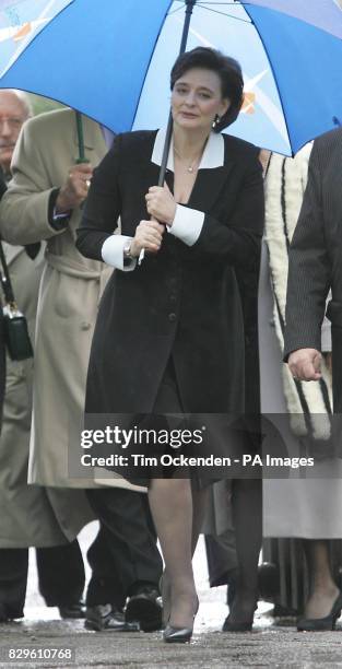 Cherie Blair, wife of Britain's Prime Minister Tony Blair, arriving for the funeral of the Oscar-winning actor Sir John Mills. Sir John died on...