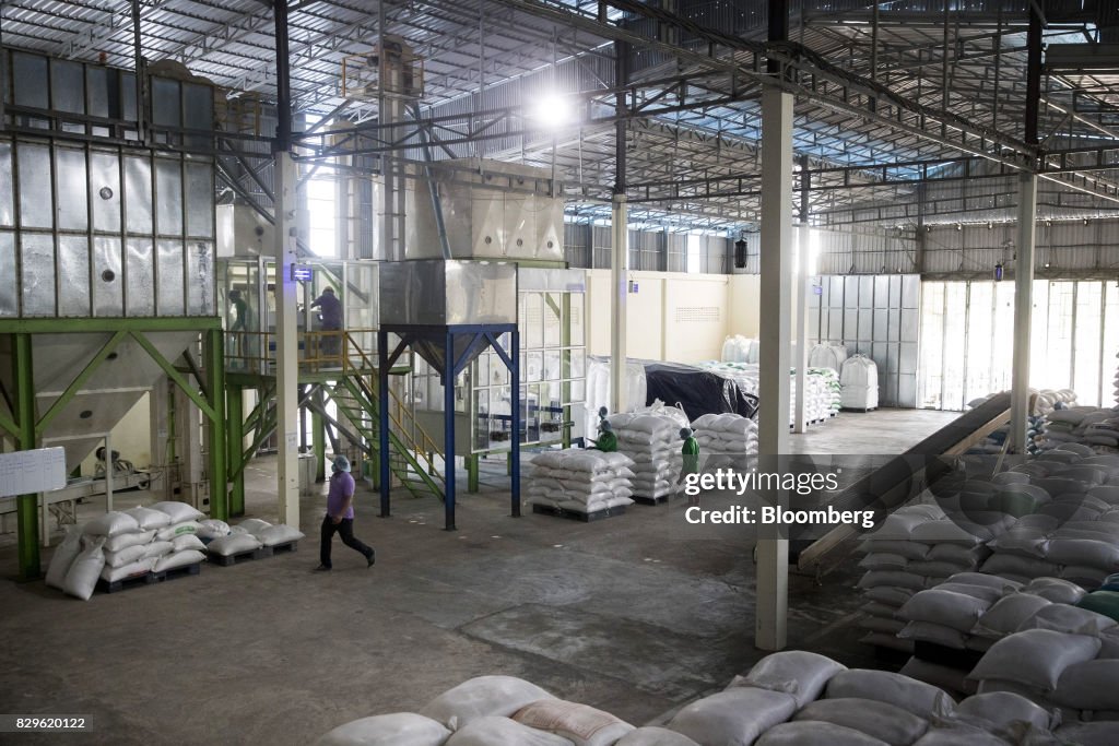 Embu Rice Factory A worker walks through the Amru Rice Co. processing factory in... News ...