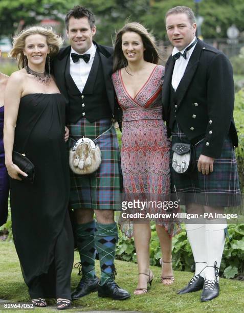 Gabby Logan with husband Kenny with Ally McCoist and partner Vivien.