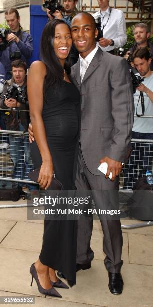 Pregnant singer Jamelia and her partner Darren Byfield.