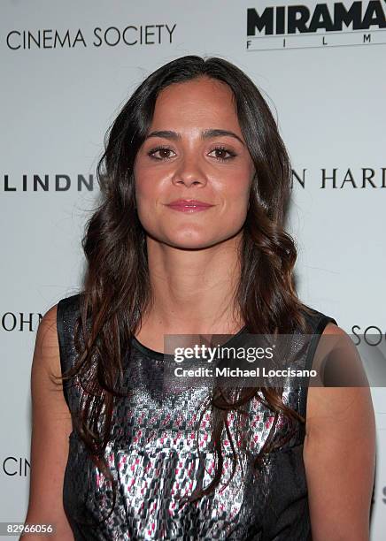 Actress Alice Braga attends a screening of "Blindness" hosted by The Cinema Society at Chelsea Cinemas on September 22, 2008 in New York City.