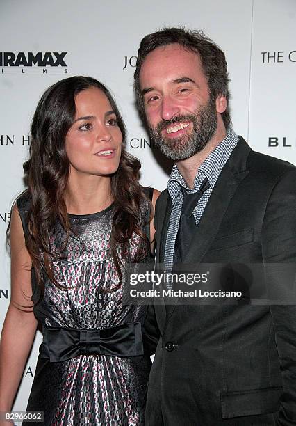 Actress Alice Braga and screenwriter Don McKellar attend a screening of "Blindness" hosted by The Cinema Society at Chelsea Cinemas on September 22,...