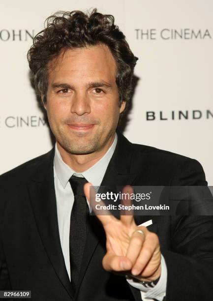 Actor Mark Ruffalo attends the Cinema Society's screening of "Blindness" at the Chelsea Cinemas on September 22, 2008 in New York City.