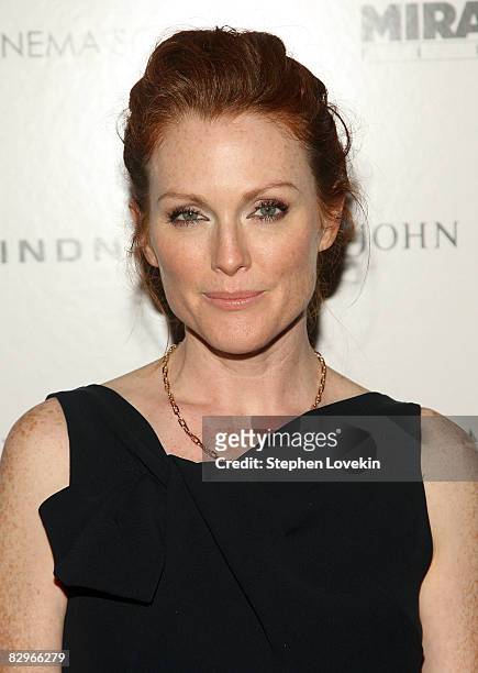 Actress Julianne Moore attends the Cinema Society's screening of "Blindness" at the Chelsea Cinemas on September 22, 2008 in New York City.