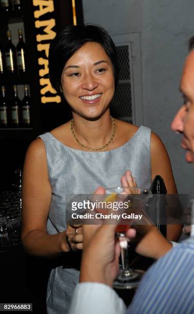 Curator Christine Y. Kim attends the House Of Campari presentation of Kara Tanaka's Dissolver At LAXART on September 20, 2008 in Los Angeles,...