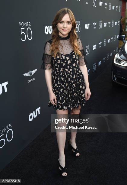 Actor Tara Lynne Barr attends OUT Magazine's OUT POWER 50 gala and award presentation presented by Genesis on August 10, 2017 in Los Angeles,...