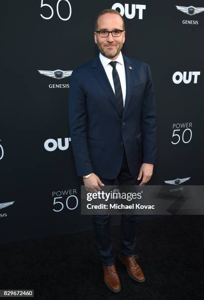 Political strategist Chad Griffin attends OUT Magazine's OUT POWER 50 gala and award presentation presented by Genesis on August 10, 2017 in Los...