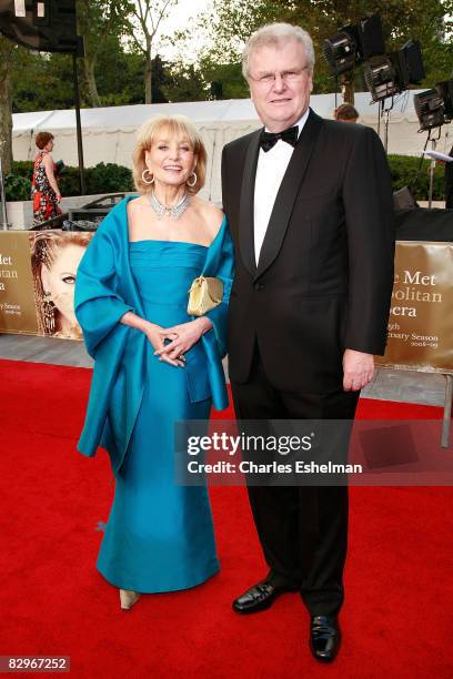 Personality and Journalist Barbara Walters and Chairman and Chief Executive Officer, Sony Corporation Sir Howard Stringer attends the season opening...