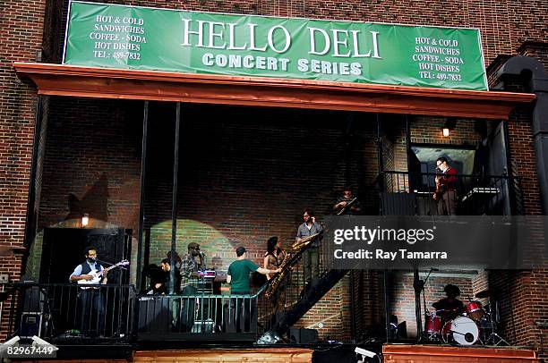 On The Radio performs on the "Late Show With David Letterman" at the Ed Sullivan Theatre on September 22, 2008 in New York City.