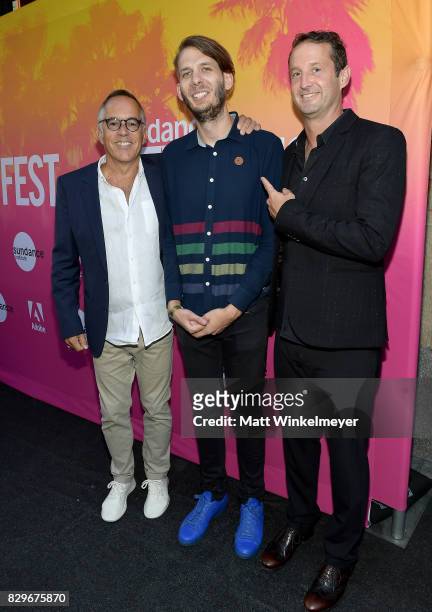 John Cooper, Sundance Film Festival Director, Charlie Sextro and Trevor Groth, Director of Programming for Sundance Film Festival attend Sundance...