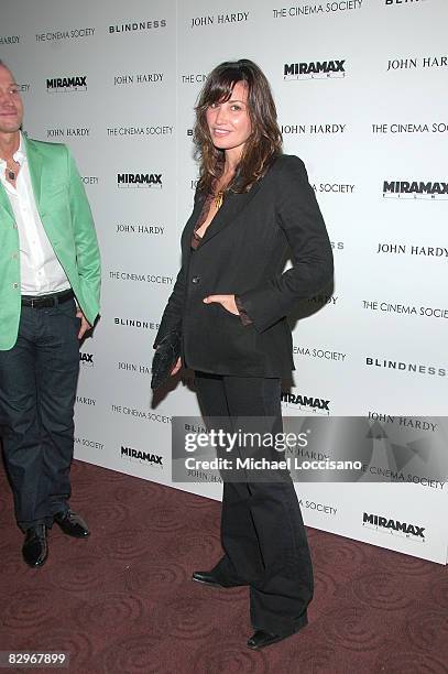 Actress Gina Gershon attends a screening of "Blindness" hosted by The Cinema Society at Chelsea Cinemas on September 22, 2008 in New York City.