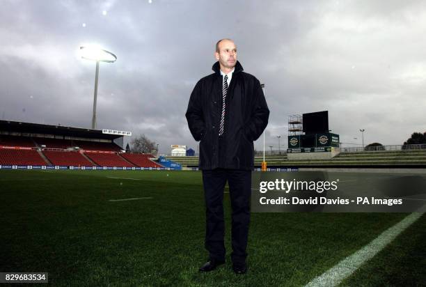 British & Irish Lions coach Sir Clive Woodward surveys the scene at the Waikato Stadium.