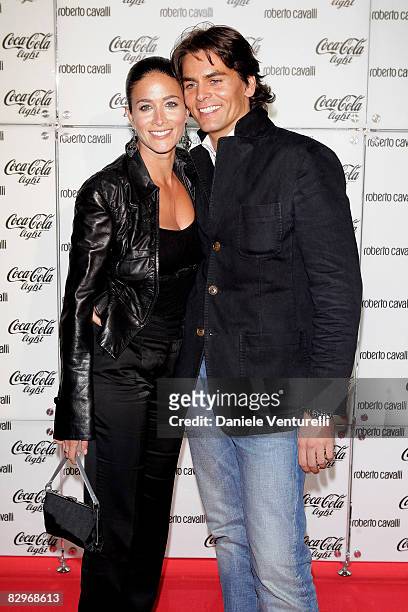 Randi Ingerman and fiance Massimo attend 'A Glamorous Night In Milano' at Just Cavalli Cafe on September 22, 2008 in Milan, Italy.