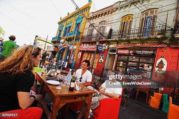 Impressions of La Boca district on January 13, 2008 in Buenos Aires, Argentina. The Republic of Argentina is a former spanish colony and the capital...