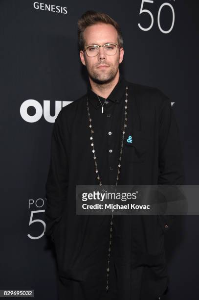 Musician Justin Tranter attends OUT Magazine's OUT POWER 50 gala and award presentation presented by Genesis on August 10, 2017 in Los Angeles,...