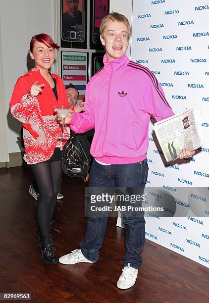 Jaime Winstonee and Alfie Allen attends the launch party of the Nokia 'Capsule N96' at Century Club on September 22, 2008 in London, England.