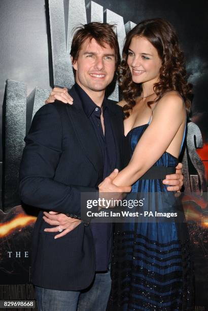 Tom Cruise with Katie Holmes arrives.