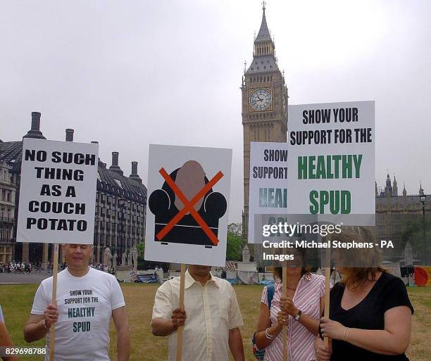 Potato supporters protest against the term "couch potato". Farmers have launched a campaign to get the term "couch potato" removed from the...
