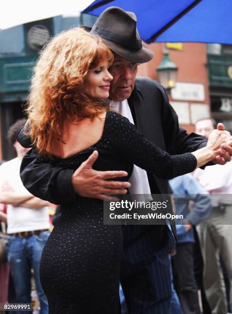 Couple dances Tango on January 13, 2008 in Buenos Aires, Argentina. The Republic of Argentina is a former spanish colony and the capital Buenos Aires...