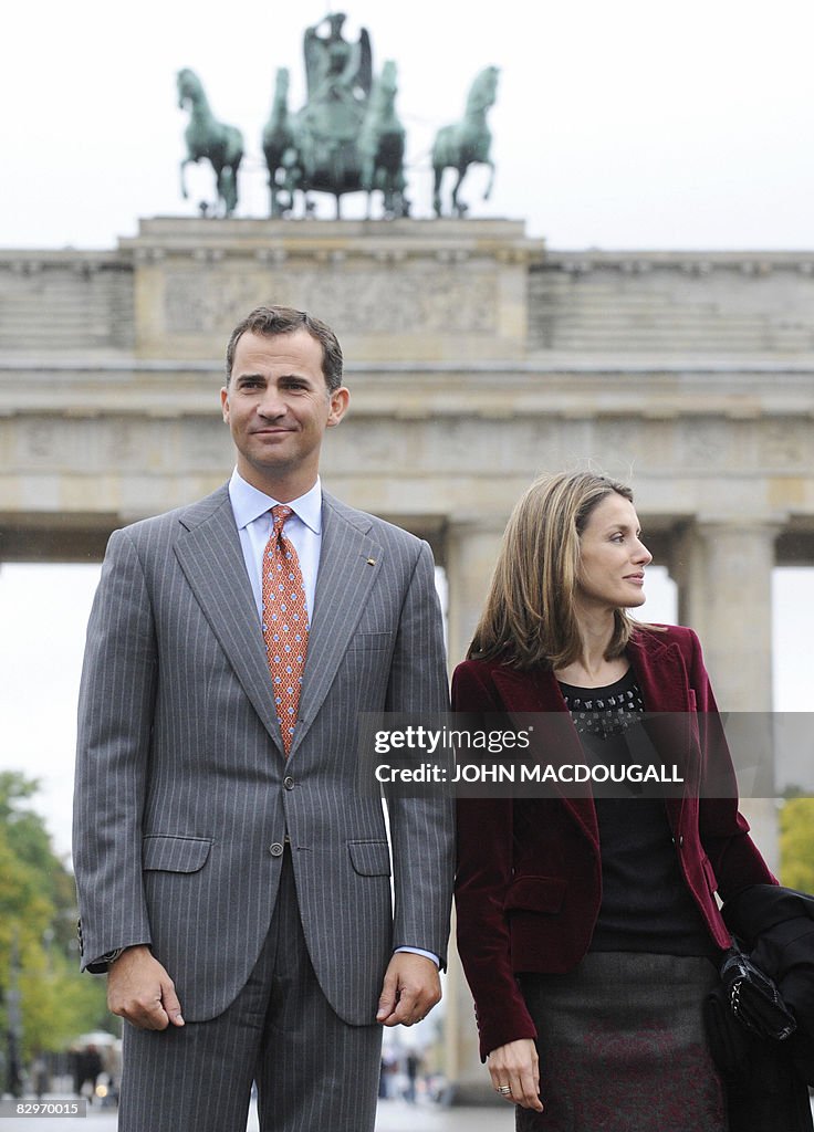 Spain's Crown Prince Felipe and his wife