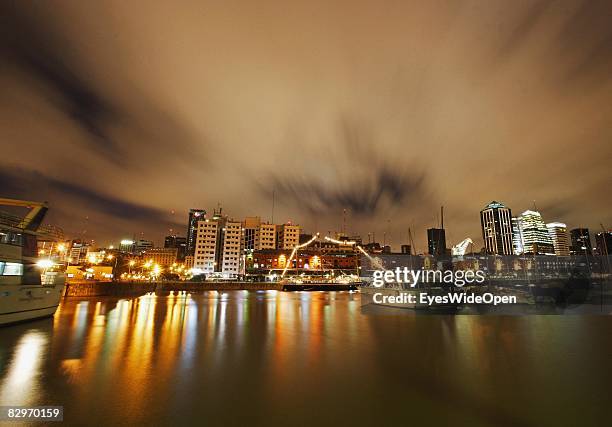 Skyline in the afternoon at Puerto Madero and Opera Bay at Rio de la Plata on January 13, 2008 in Buenos Aires , Argentina. The Republic of Argentina...