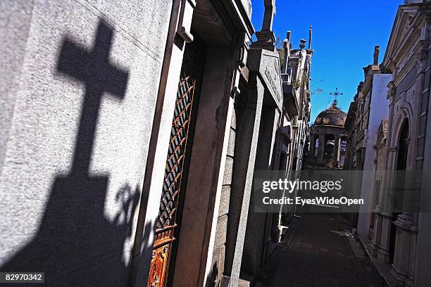 The famous cemetery La Recoleta on January 13, 2008 in Buenos Aires, Argentina. Some former Presidents, sport athletes, scientists or actors are...