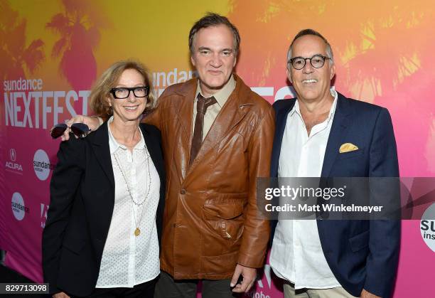 Michelle Satter, Director of the Feature Film Program at Sundance Institute, Vanguard Award recipient Quentin Tarantino and John Cooper, Sundance...