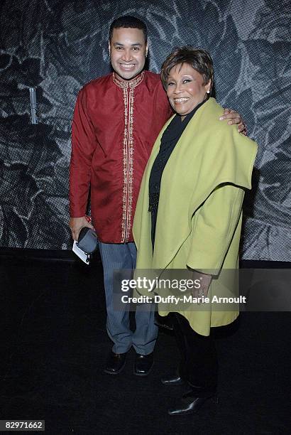 Director Rajendra Ramoon Maharaj and producer Vy Higgenson attend a benefit concert for the musical "Mama, I Want to Sing" as the Amas Musical...