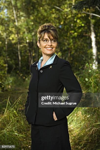 Alaska governor and Republican party vice presidential candidate, Sarah Palin, is photographed for Fortune Magazine on September 21, 2007. Published...