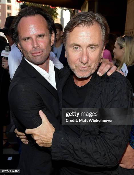 Actors Walton Goggins and Tim Roth attend Sundance NEXT FEST After Dark at The Theater at The Ace Hotel on August 10, 2017 in Los Angeles, California.