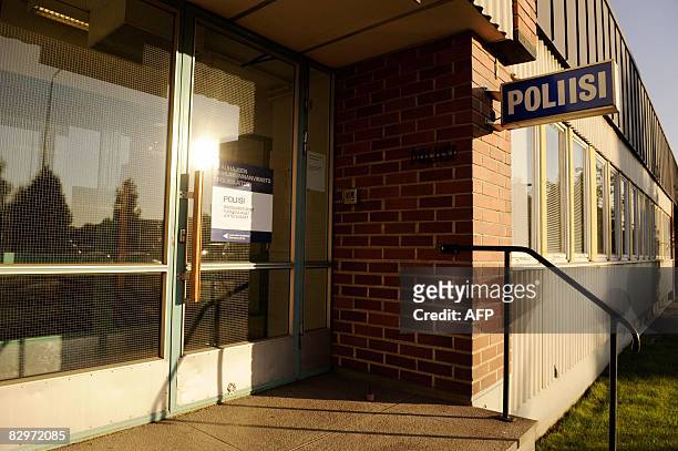 The Kauhajoki police station in Kauhajoki, southwestern Finland, on September 23, 2008. A gunman went on a rampage for an hour and a half at the...