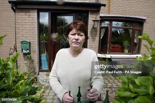 Paula McCartney, sister of murder victim Robert McCartney, at the front door of her home. Paula McCartney is to leave her home of 40 years so she no...