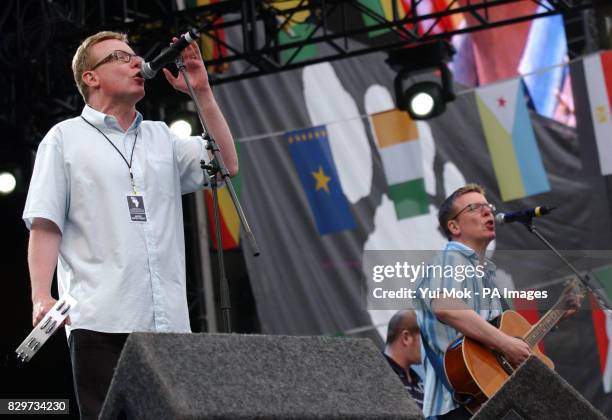 The Proclaimers perform on stage.