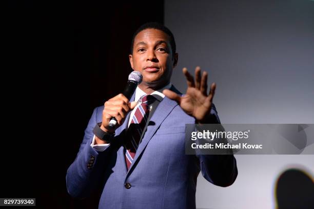 Don Lemon speaks onstage at OUT Magazine's OUT POWER 50 gala and award presentation presented by Genesis on August 10, 2017 in Los Angeles,...