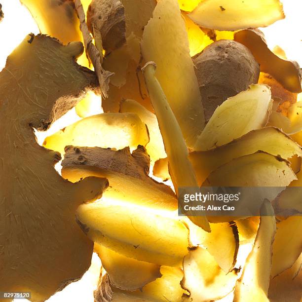 candied ginger - shavings stock pictures, royalty-free photos & images