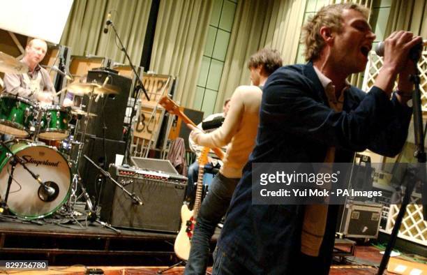 Blur performing during Jo Whiley's Radio One show at Maida Vale Studios in north west London. : Coldplay, Blur and Radiohead albums have made it to...
