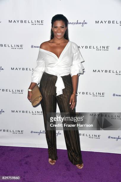 Kamie Crawford attends Maybelline's Los Angeles Influencer Launch Event at 1OAK on August 10, 2017 in West Hollywood, California.