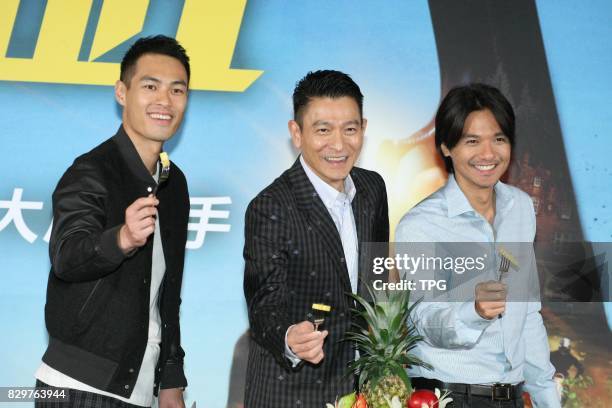 Stephen Fung and Andy Lau promote for The Adventures on 10th August, 2017 in Taipei, Taiwan, China.