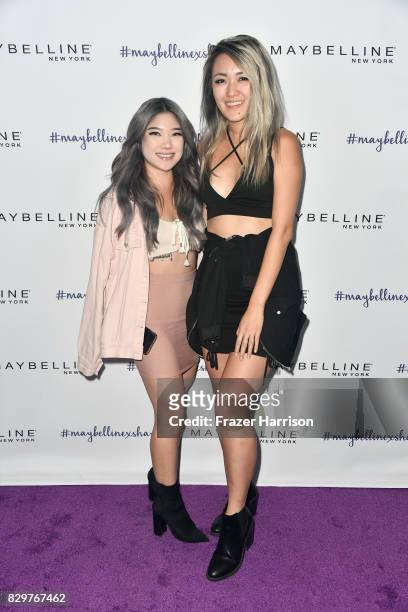 Mary Cake and guest attends Maybelline's Los Angeles Influencer Launch Event at 1OAK on August 10, 2017 in West Hollywood, California.