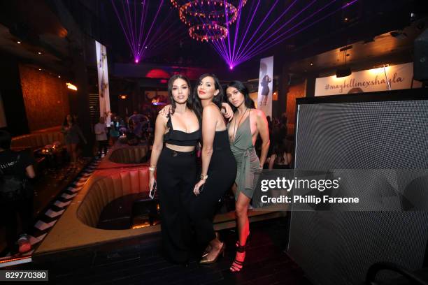 Eman, and Teni Panosian and Angelica Coronado Mikaelian attend Maybelline New York Celebrates First Ever Co-branded Product Collection With Beauty...