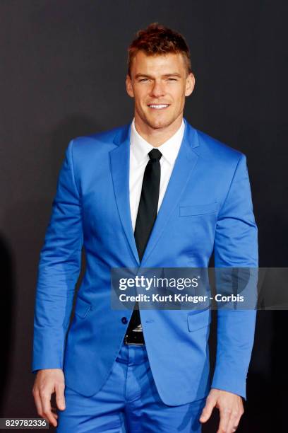 Alan Ritchson arrives at the 'Hunger Games - Mockingjay Part 2' premiere in Los Angeles, California on November 16, 2015 EDITORS NOTE: Image has been...