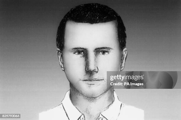 ARTISTs IMPRESSION OF COLIN STAGG - SUSPECTED OF MURDERING RACHEL NICKELL - DRAWN AT WIMBLEDON MAGISTRATES COURT.